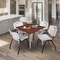 Regency Kahlo Square Table & Chair Sets, 42 W, 42 L, 29 H, Wood, Metal, Plastic Top, Cherry TPL4242CHCM47GY - alternate 2